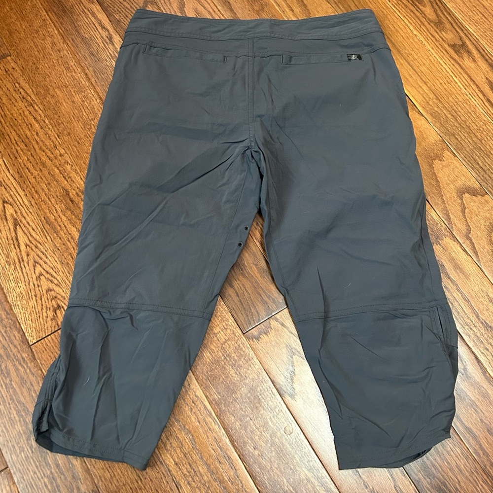PrAna Jasmine Knicker Hiking Capri Gray Outdoor Pants Size 8 - Picture 2 of 10